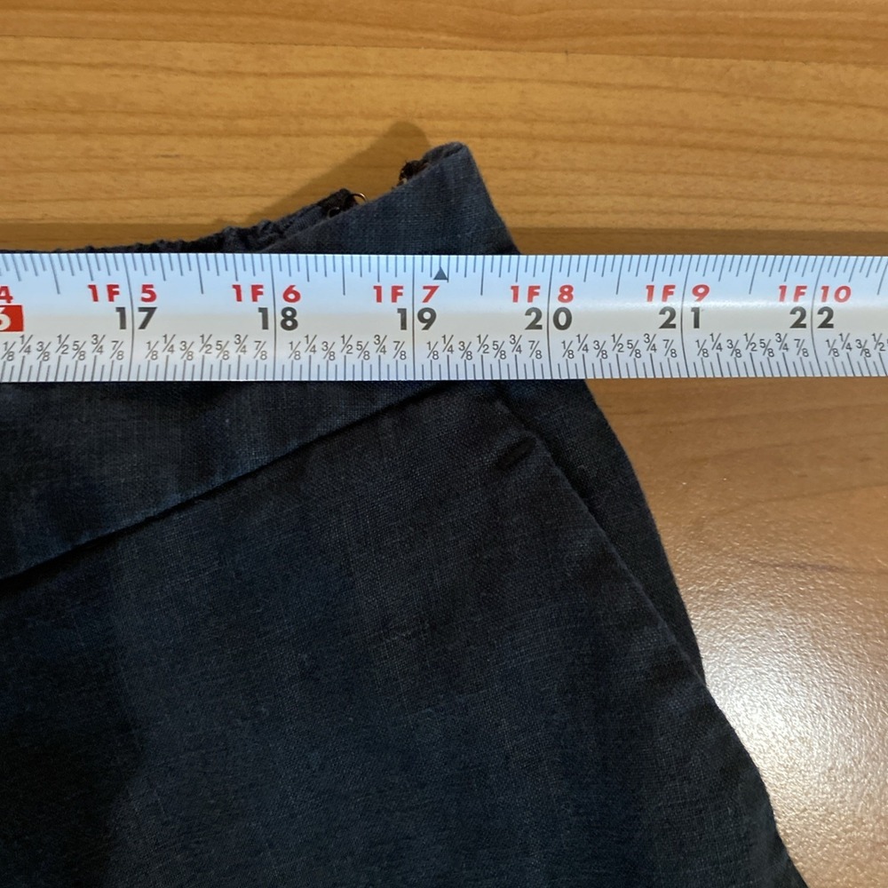 Jones New York Women's Cropped Pants 100% Linen Size 20W Black Pull On - Picture 3 of 8